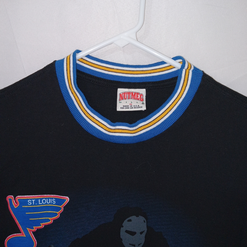 Vintage St. Louis Blues Hockey Goalie T-Shirt Men’s Size “XL” 90s Fits Like M/L - Picture 3 of 11